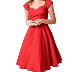 16 Stop staring red fit and flare dress. Worn 2x